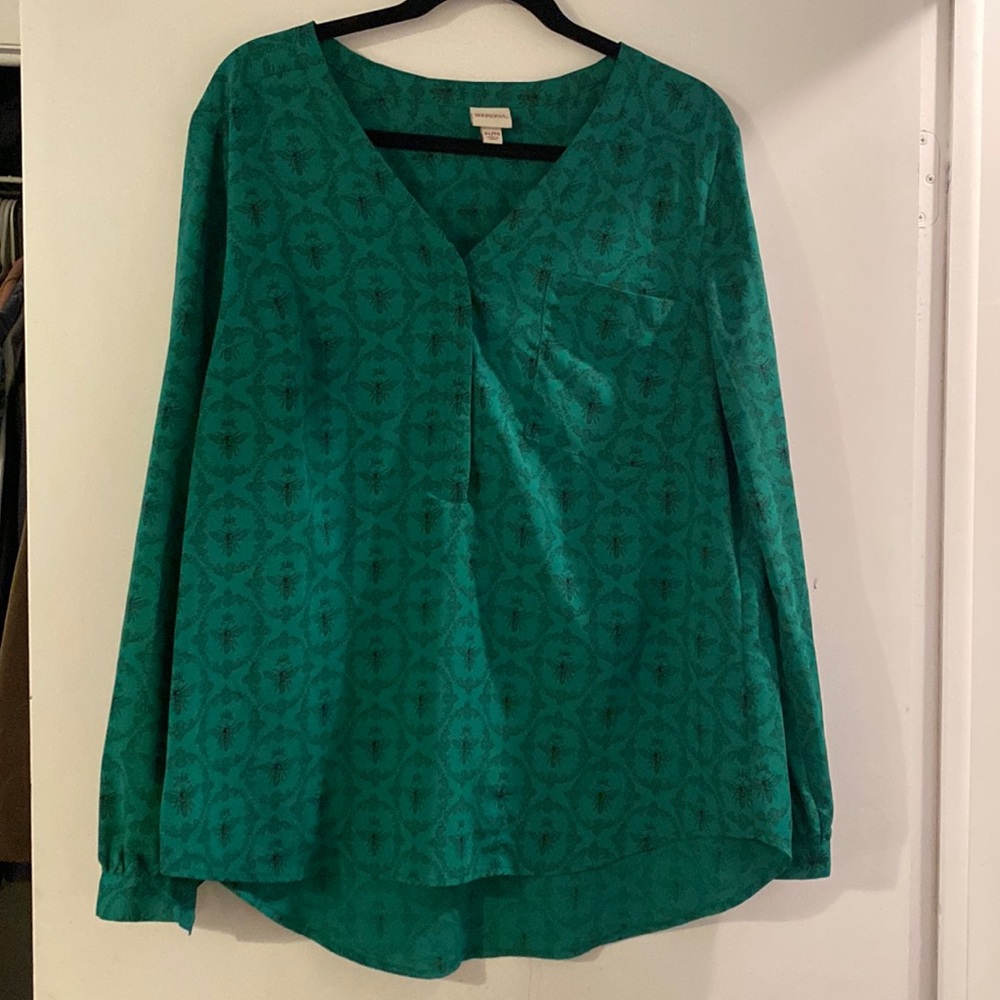 Merona xl green blouse